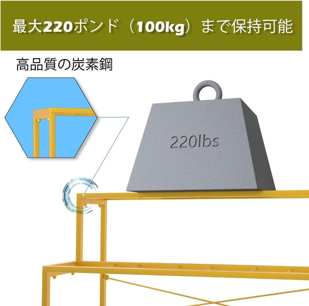 フラワーディスプレイスタンド、12個のフラワーバケツ、3段メタルプラントスタンド