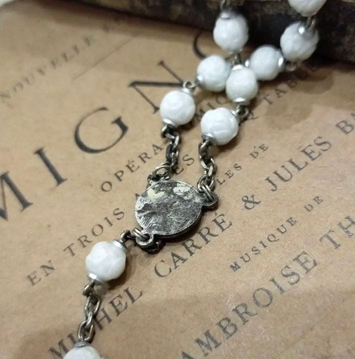 フランスアンティーク* ロザリオ クロス ネックレス*十字架*ヴィンテージ