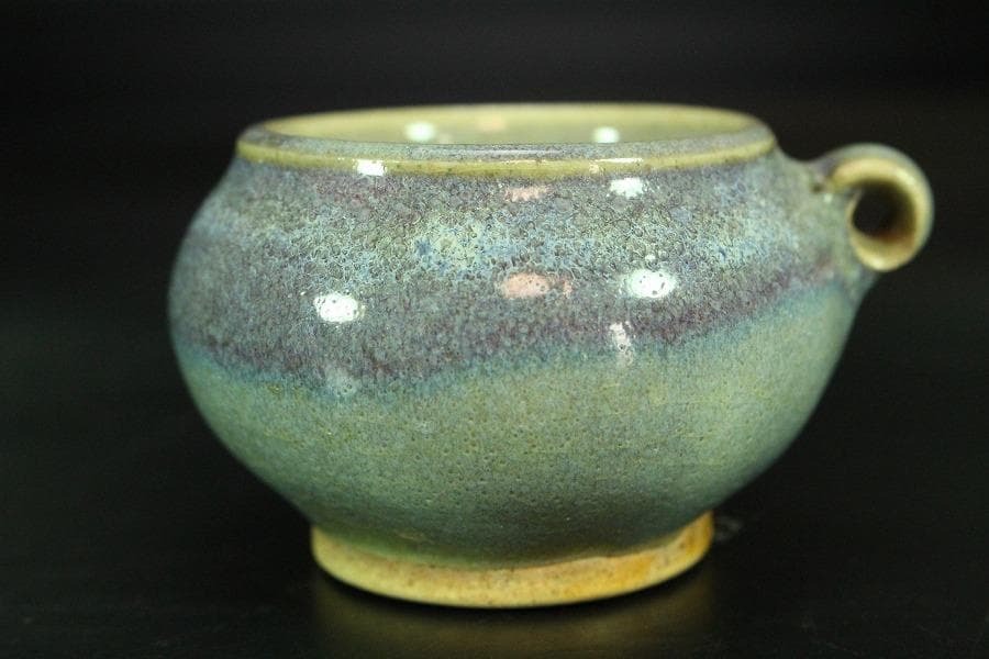 中国美術 鈞窯 鳥餌器 φ6cm 希少 文房具筆洗伝来(K-YC352)