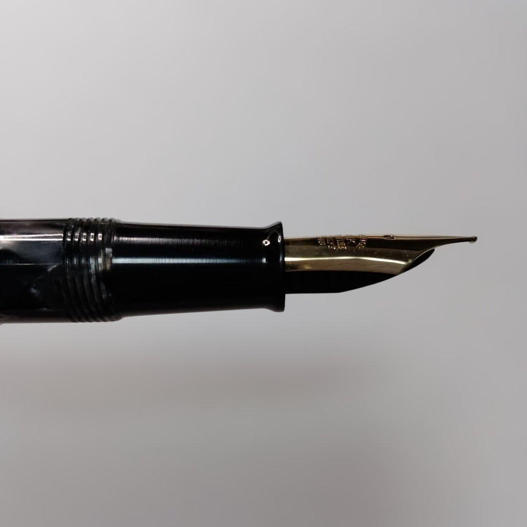 【加藤製作所】セルロイド 万年筆 マーブル ブラック