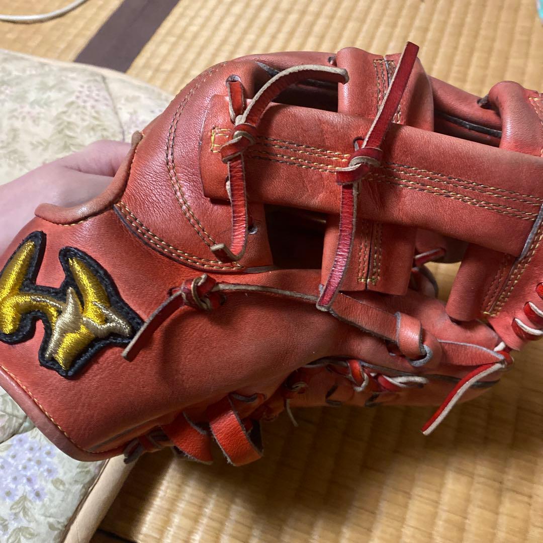 WGN CPT 65 軟式硬式兼用グローブ 赤色 漢字ロゴ