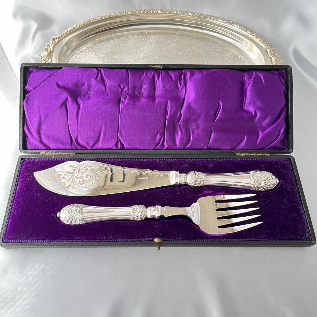 【CBS】 ビクトリアンのサーバー ペア【シルバープレート】 ケース