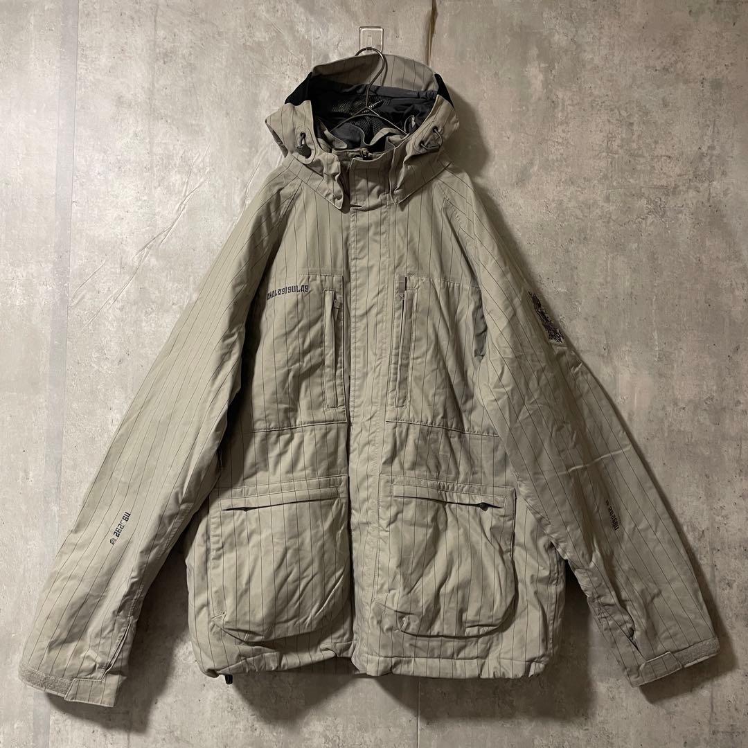 Burtonバートンスキーウェアスノーボードジャケットパーカーフード灰色グレー黒