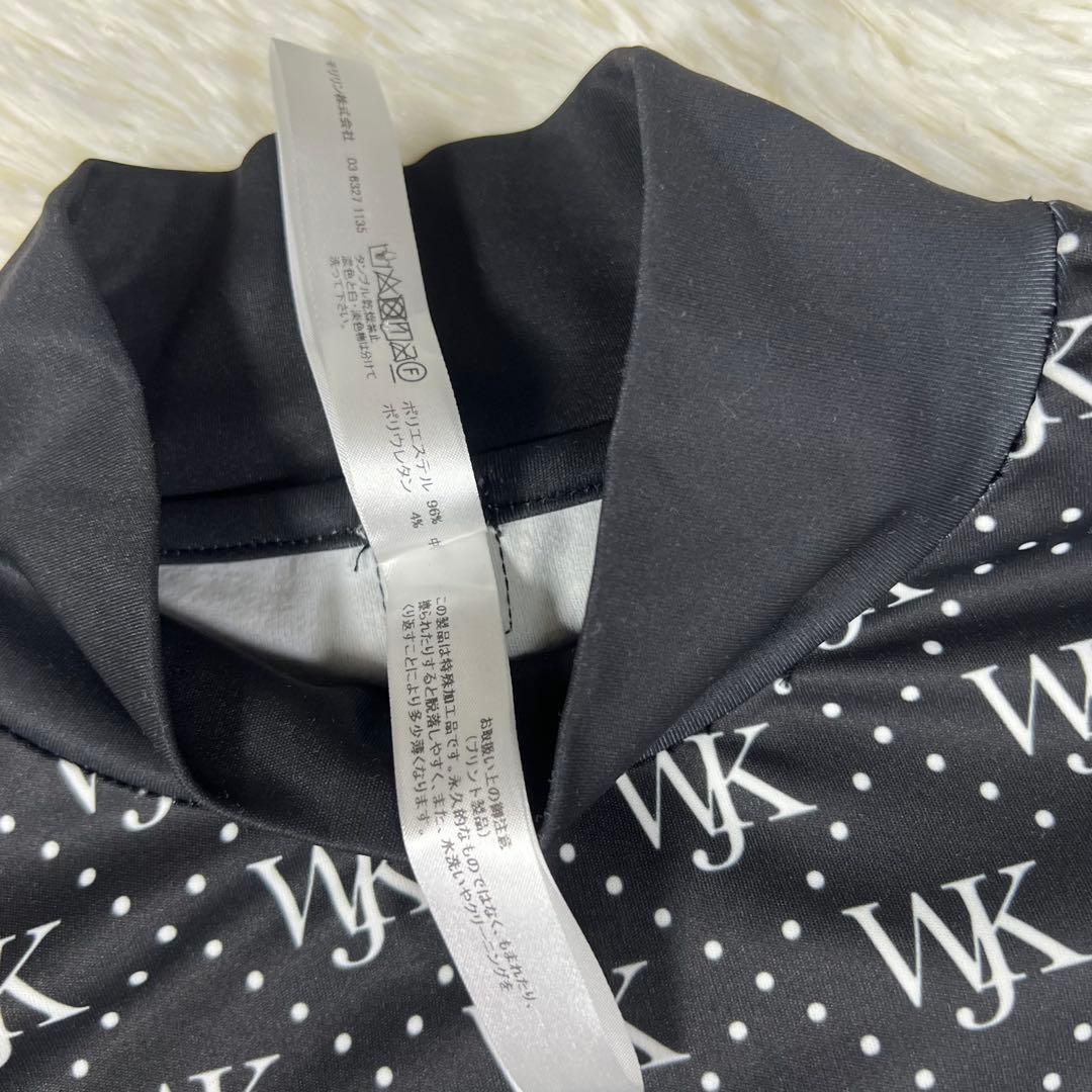 wjk wjkg ゴルフ カットソー モノグラム ハイネック モックネック