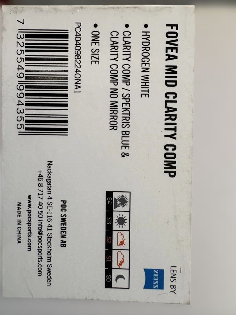 POC ゴーグル Fovea 替えレンズ　(新品)