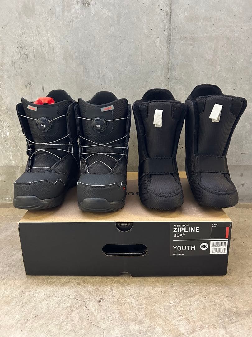 24cm キッズ Burton ジップライン BOA スノーボードブーツ