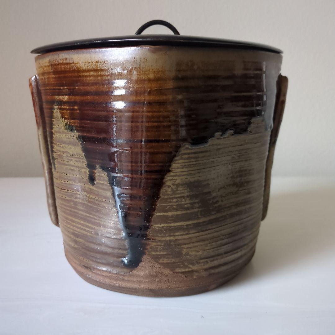 茶道具　耳付き水指　水指　如拙庵　須田祥豊　菱形耳付水指