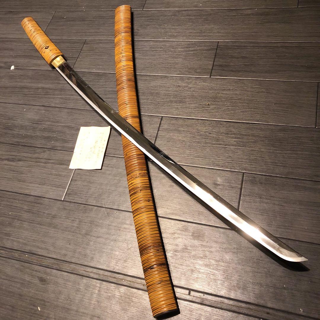 高級美術居合刀剣　籐巻造り　高級居合刀　大小セット　刀剣証明書付き　模造刀　名刀