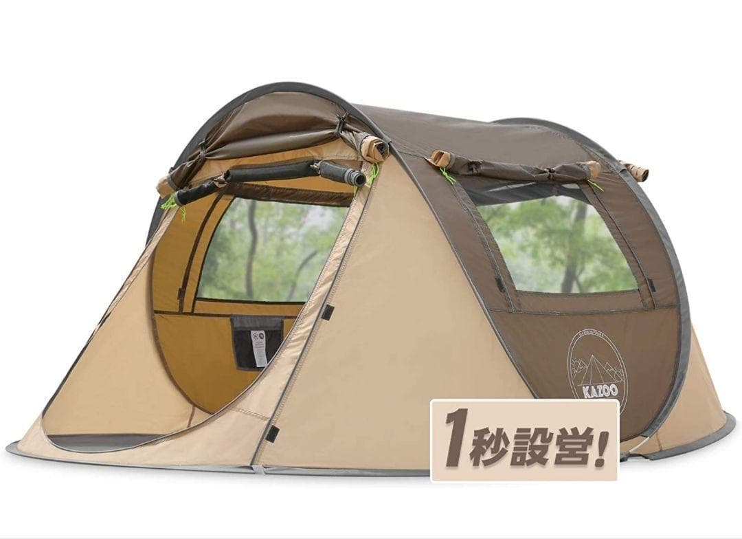 キャンプ　大型簡単　自動屋外ポップアップテント防水用クイックオープニングテント