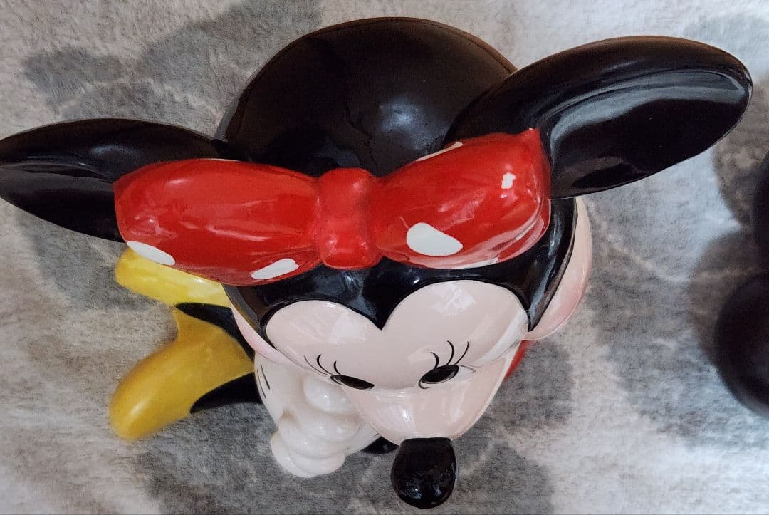 ディズニーランド ミッキー ミニー 陶器 置物 ヴィンテージ レア 当時物