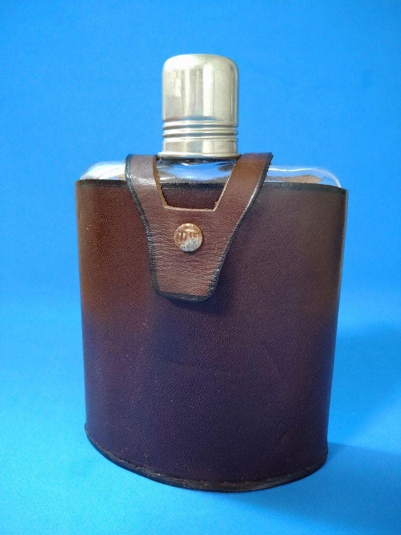 スキットル　ドイツ製　レトロ　皮ケース