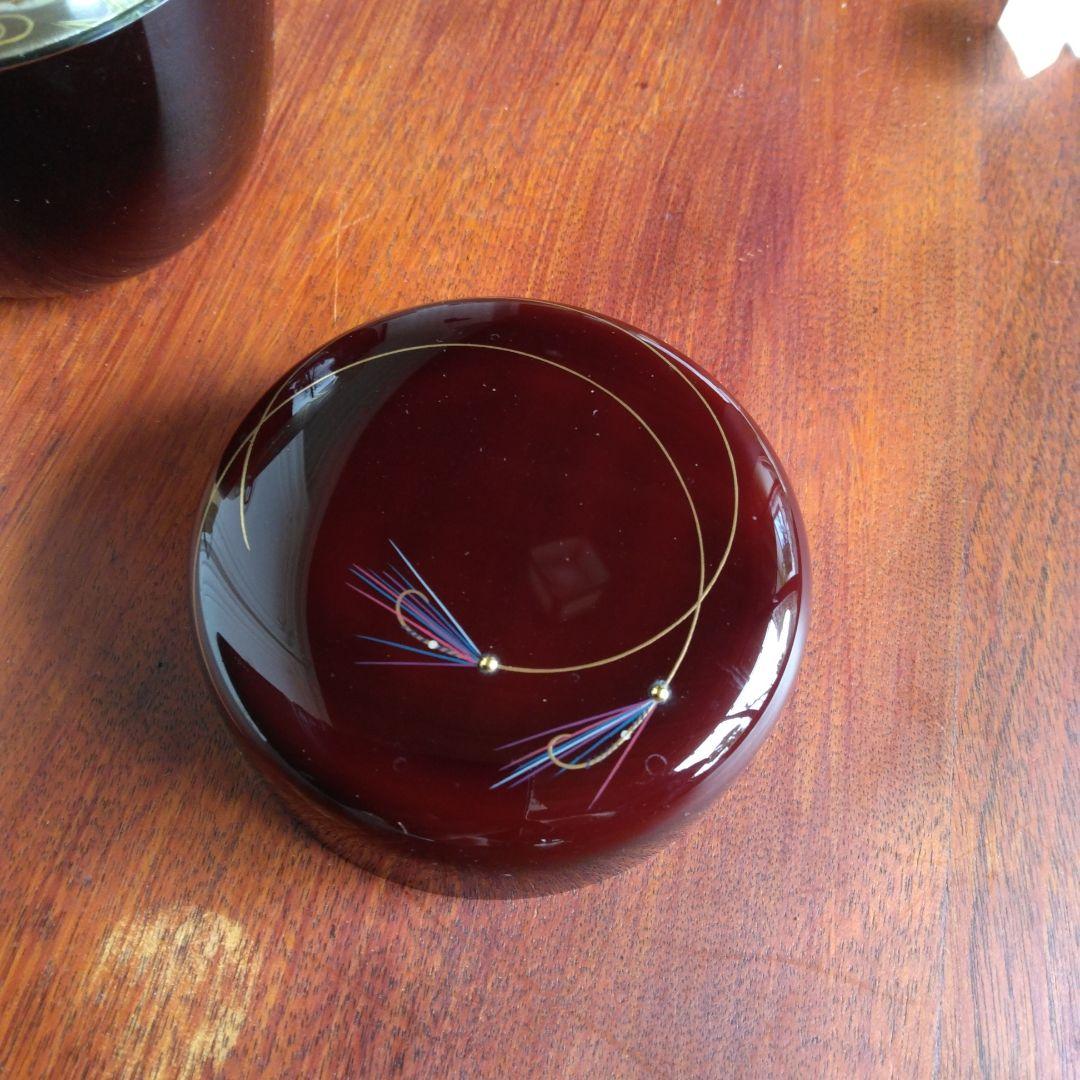 棗　蒔絵　茶道　坂水造　清流蒔絵