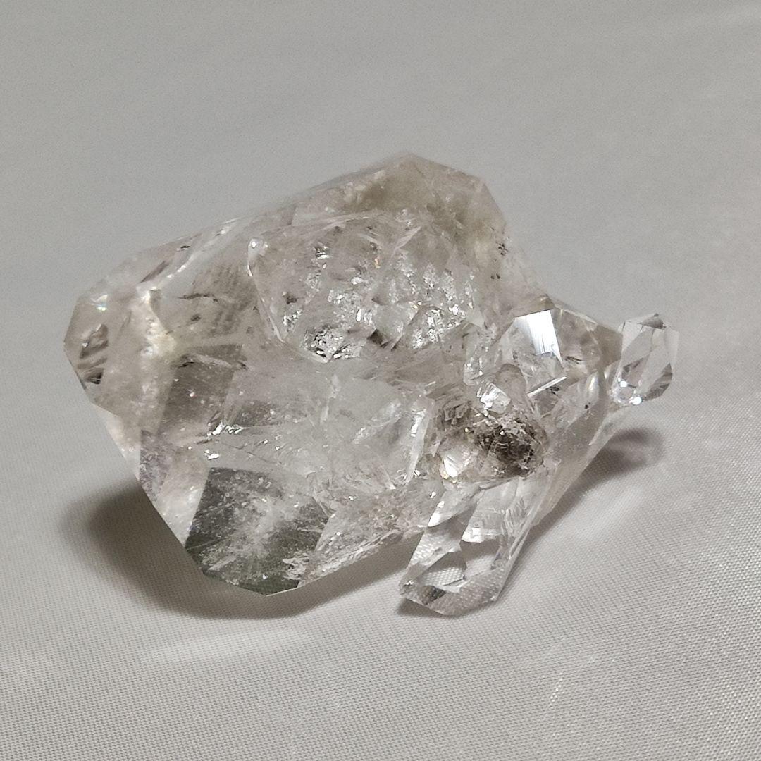 パワーストーン　天然石　原石　レインボー入りハーキマー水晶　42g　No.249