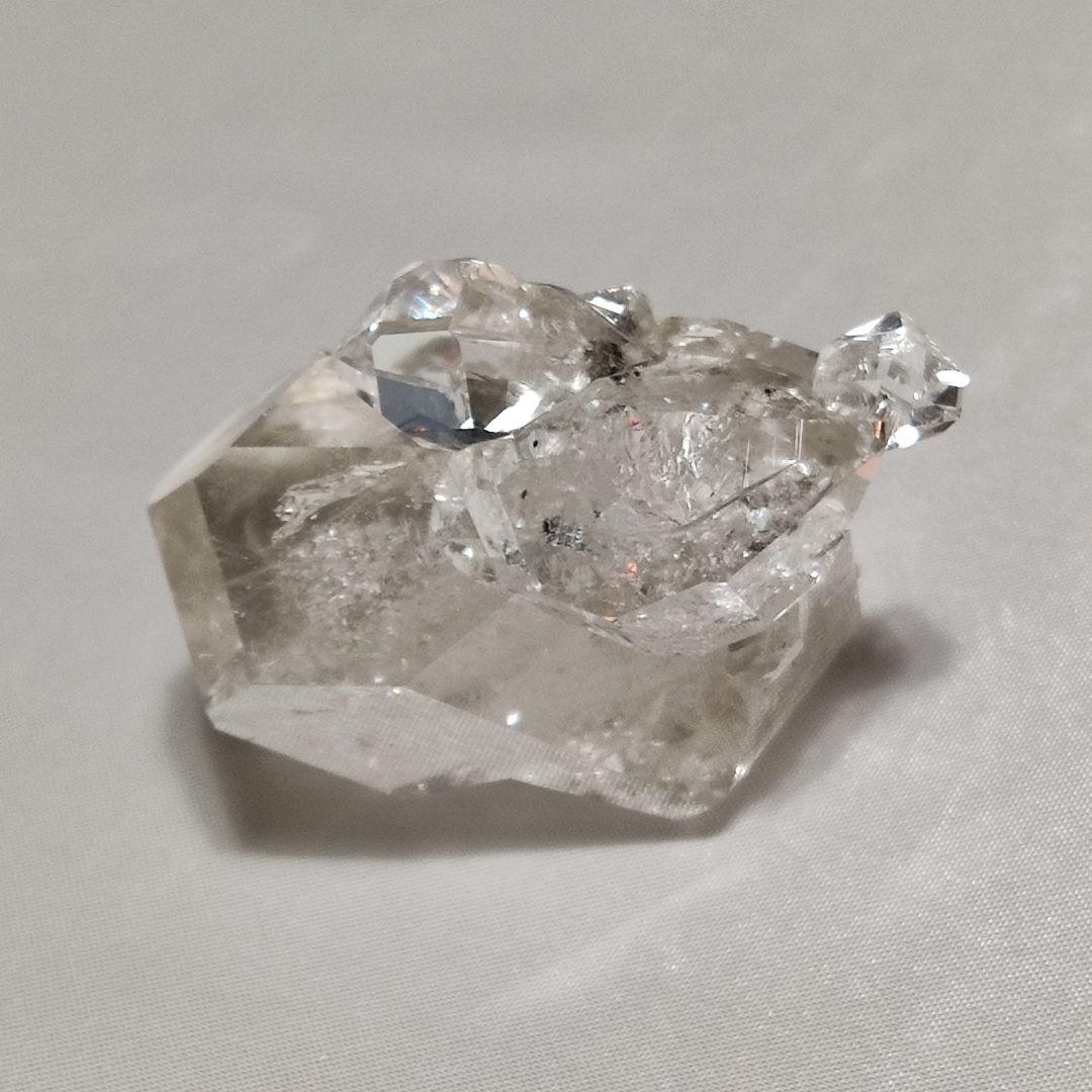 パワーストーン　天然石　原石　レインボー入りハーキマー水晶　42g　No.249