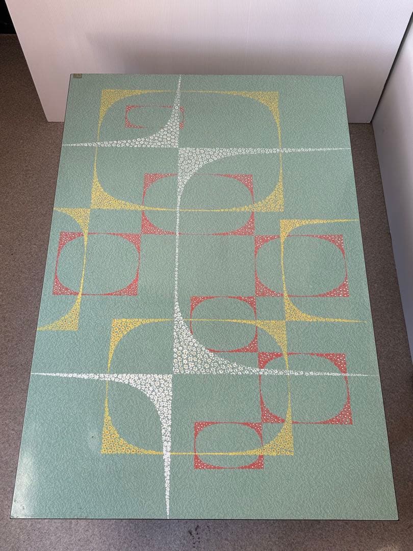 ヴィンテージ　昭和レトロ 鉄脚 折り畳み 座卓 机　テーブル ミッドセンチュリー