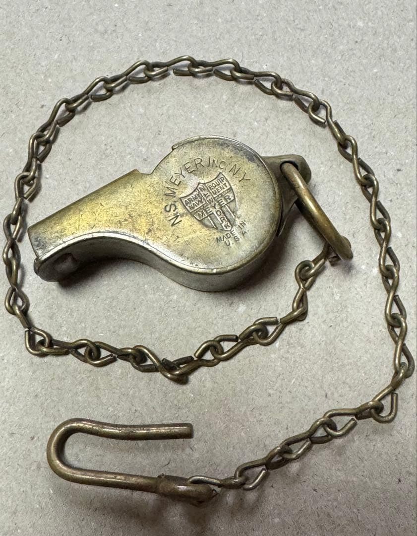 米軍 実物 ホイッスル N.S. MEYER N.Y.