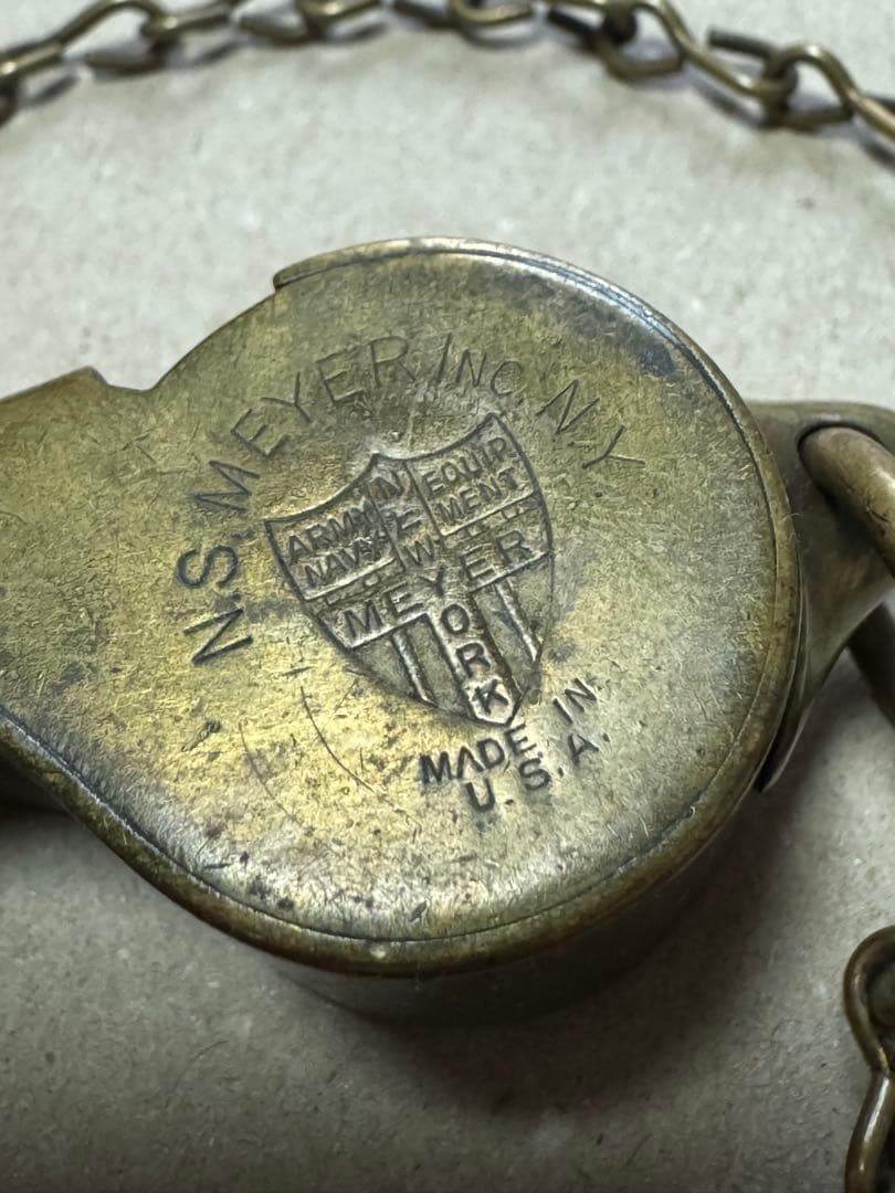 米軍 実物 ホイッスル N.S. MEYER N.Y.