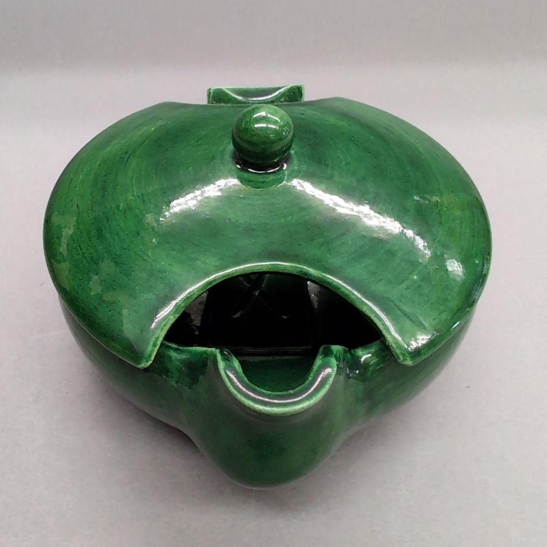 佐々木松楽　青楽　すずめ瓦　茶道具