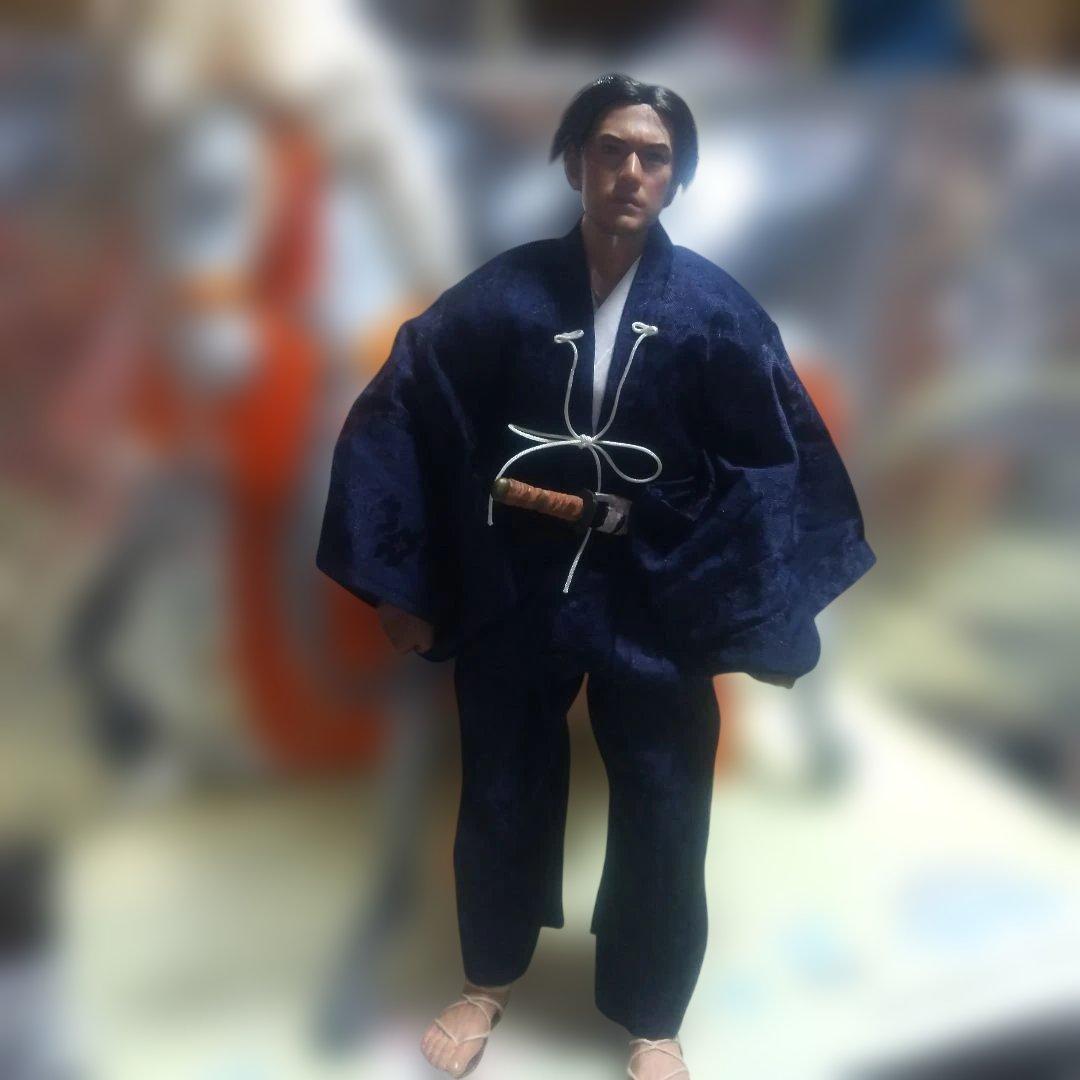 (^-^)値下げしました☆織田三郎信長騎馬アクションフィギュア紺色直垂衣装