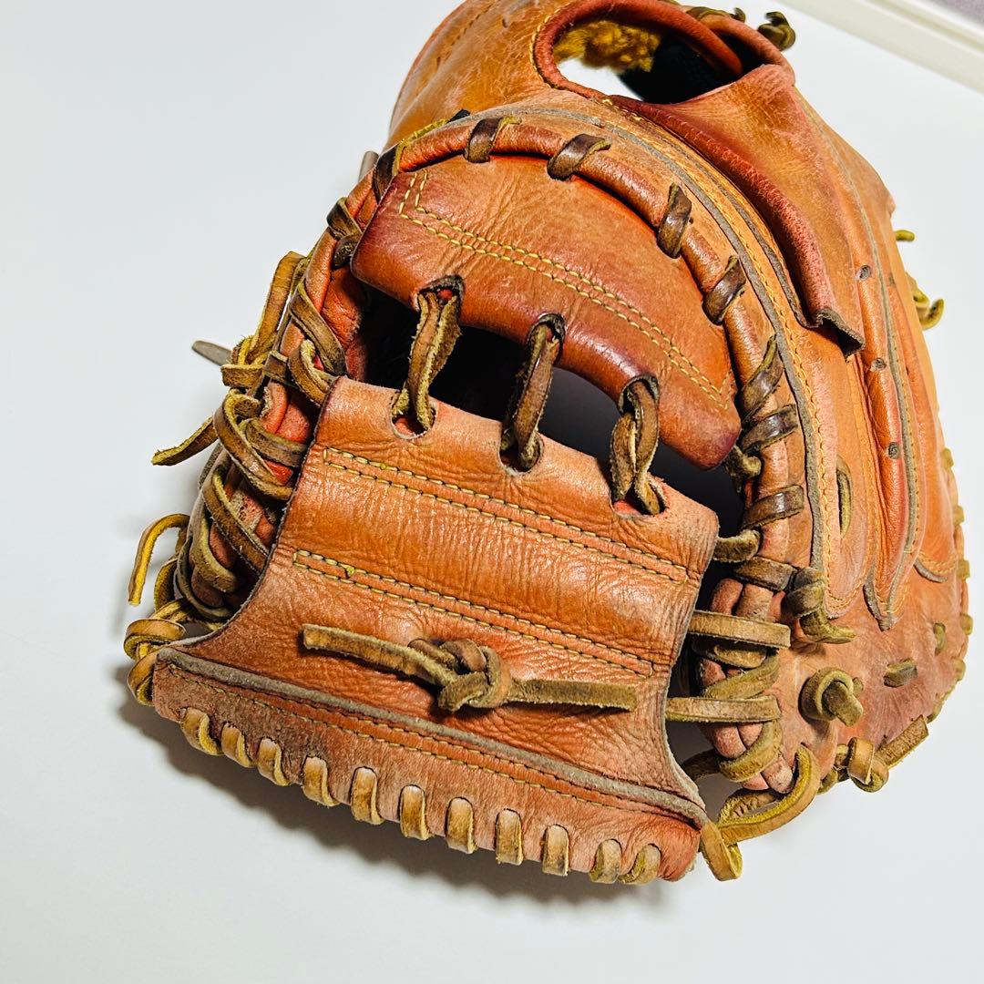 【型超良好】MizunoPro 硬式用 キャッチャーミット オレンジ