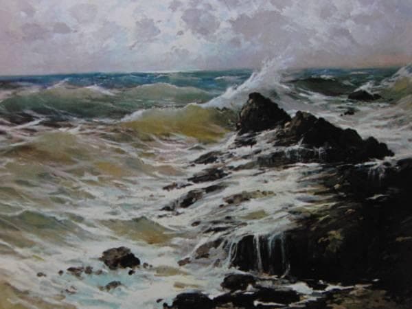 SIMONETTI（シモネッチ）、波、希少な額装用大判画集画