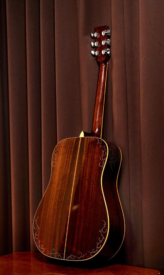 ★MORRIS Wシリーズ　ストリートミュージシャンに贈る舞台【彫刻装飾ギター】