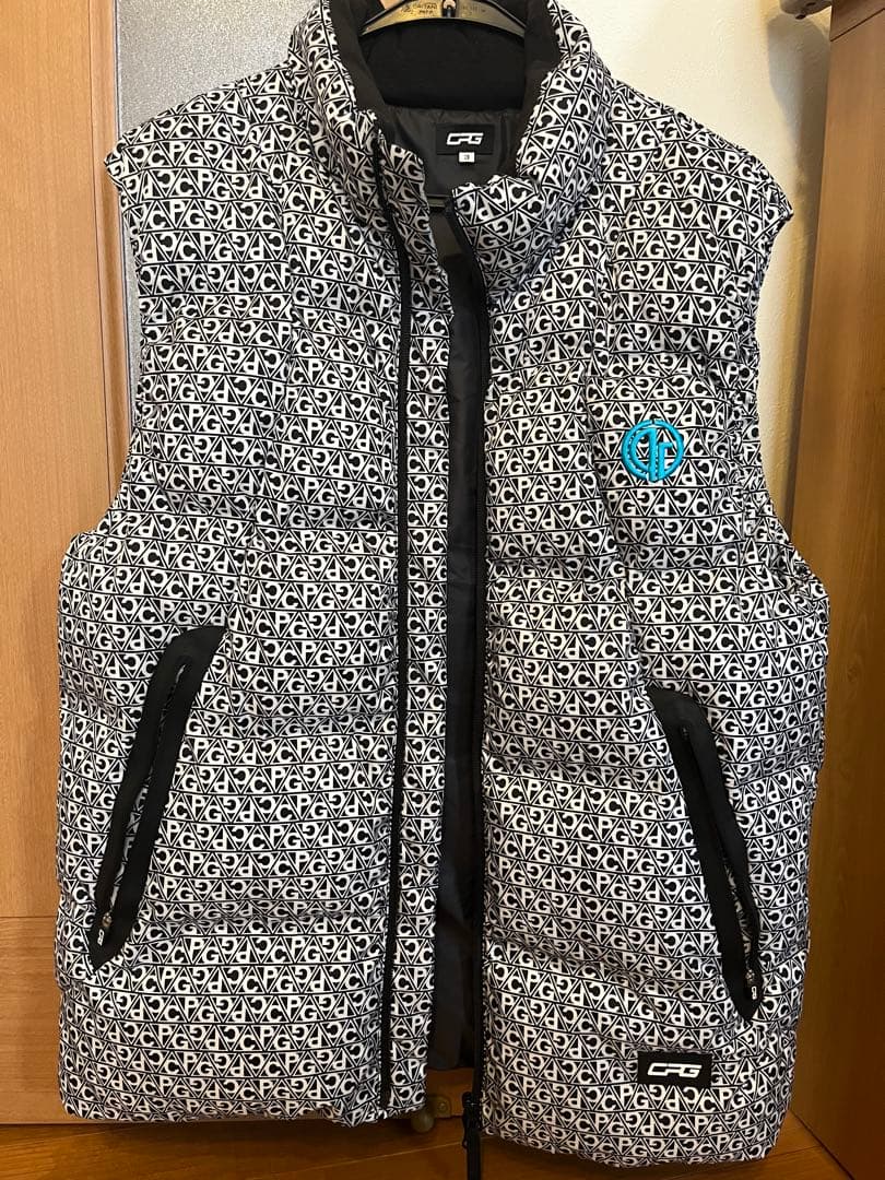 CFG メンズダウンベスト サイズ3 白黒