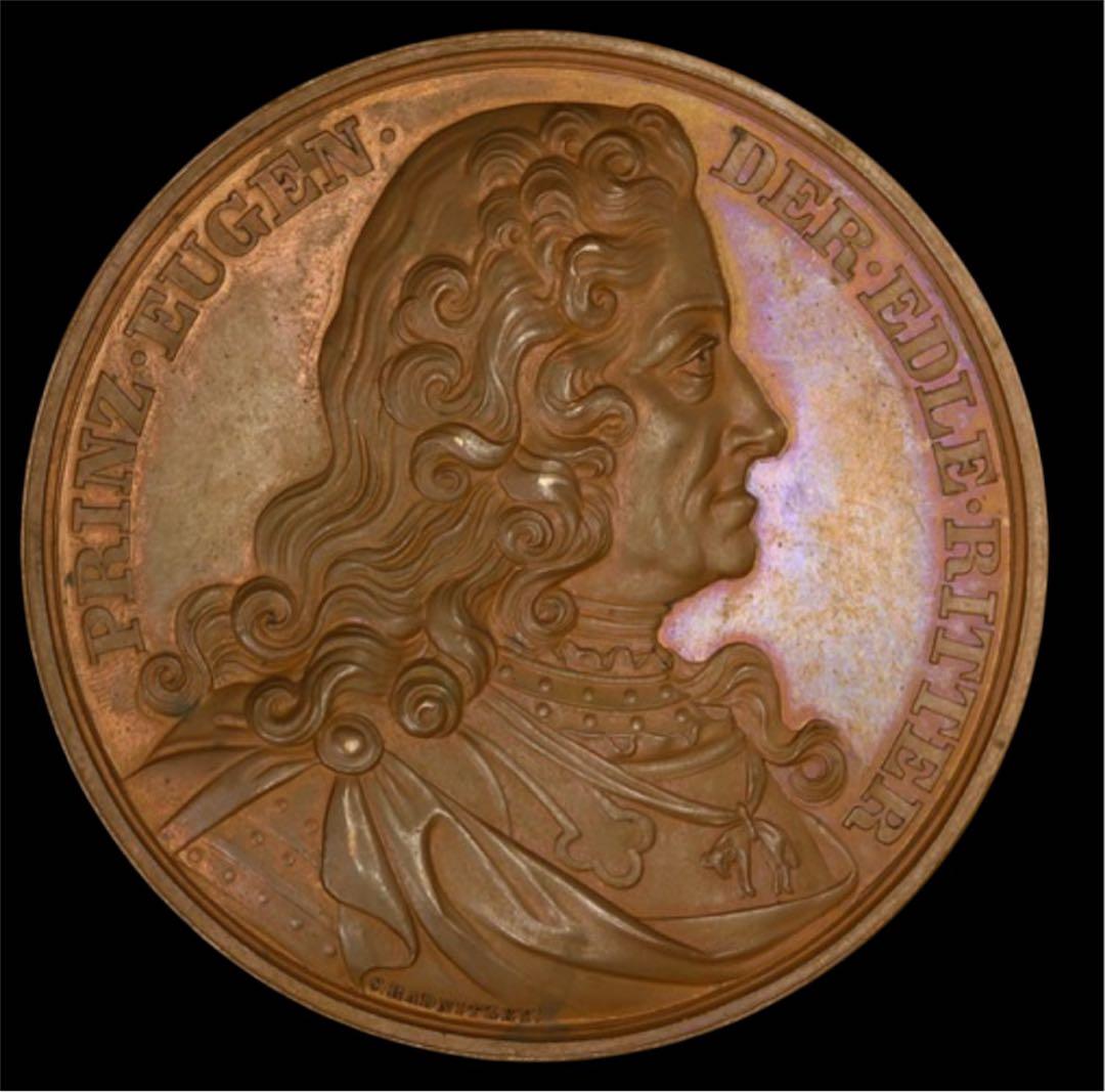 PCGS SP64BN オーストリア 1865 大型銅メダル オイゲン王子