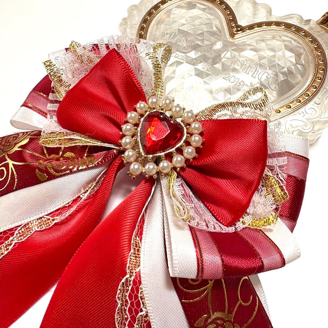 ペンライトリボン　キンブレリボン　ペンラリボン　赤　V30