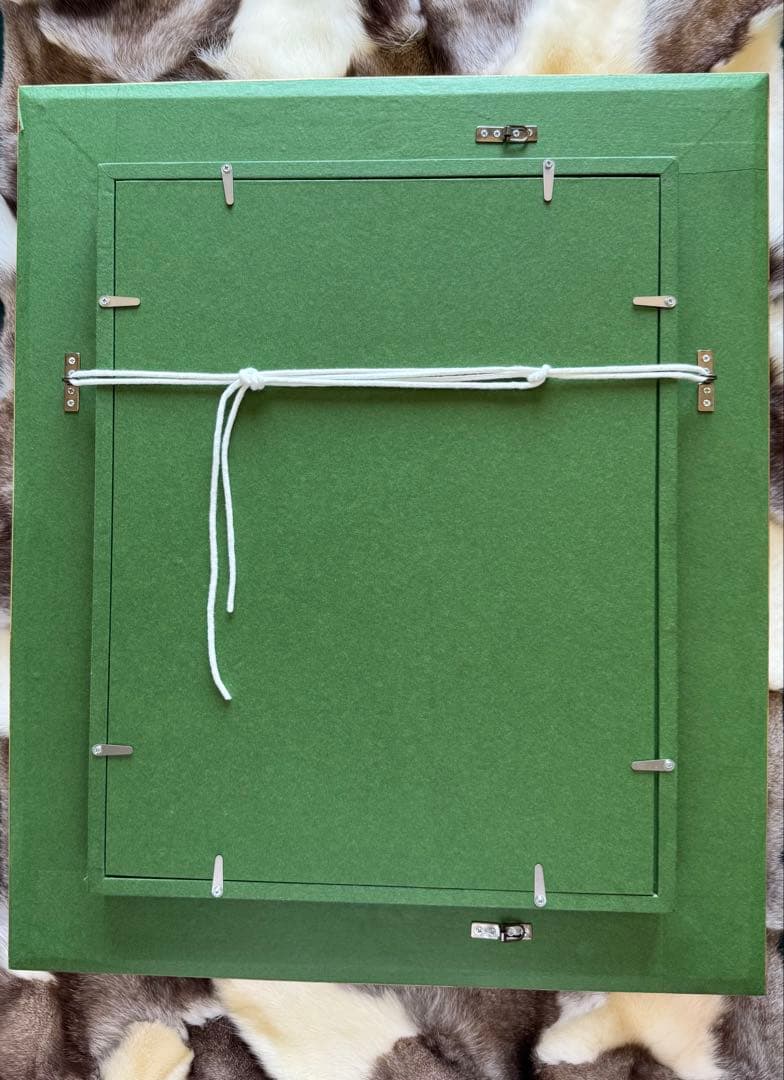 真作　小田切訓「塔のある運河」キャンバスに油彩 F4号　額装・タトウ箱・黄袋付き