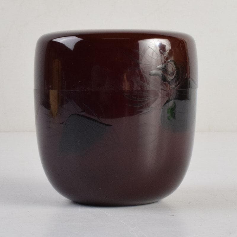 茶道具　平安光阿弥作　海松貝蒔絵　棗　共箱　V　8840