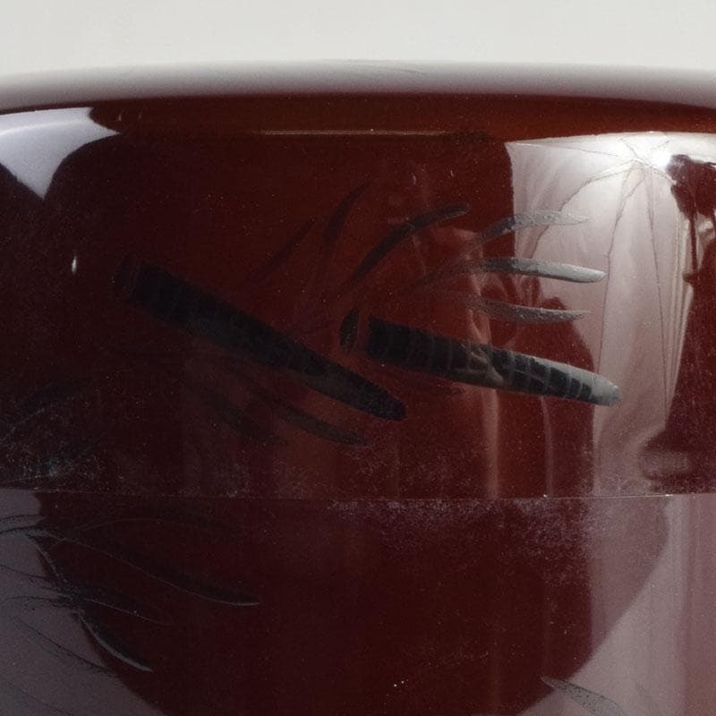 茶道具　平安光阿弥作　海松貝蒔絵　棗　共箱　V　8840