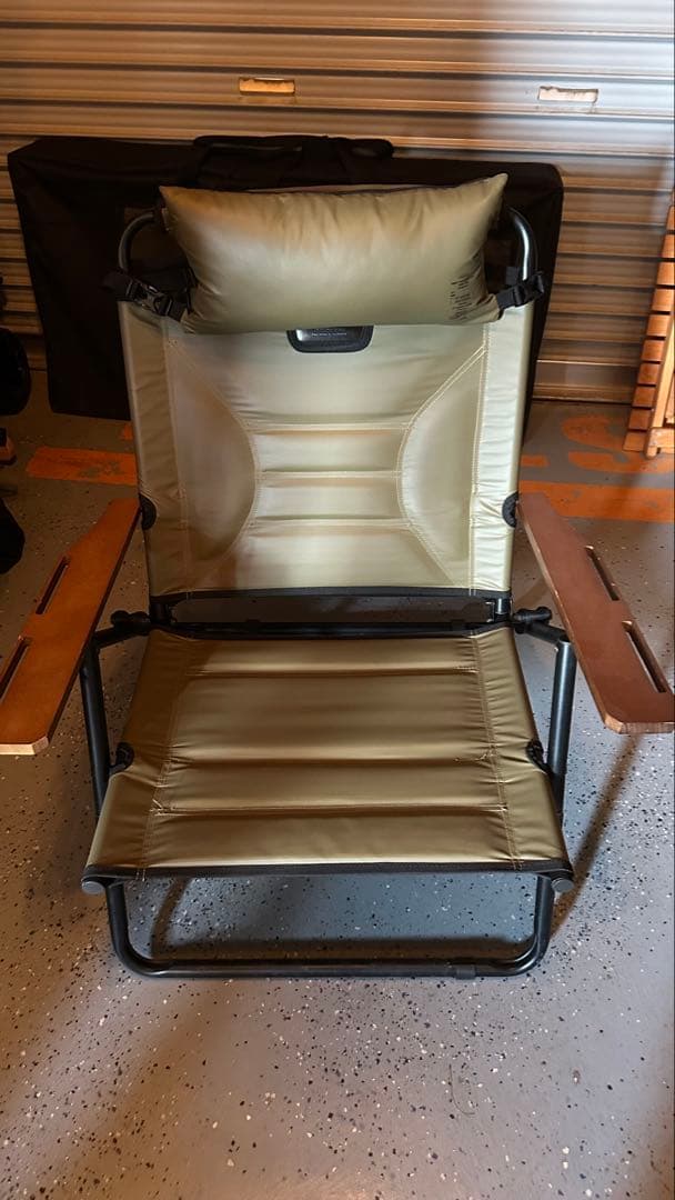 AS2OV リクライニング　ローバーチェア　カーキ　マルチクッション付き