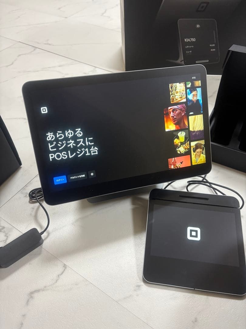 Square レジスター 2枚ディスプレイ