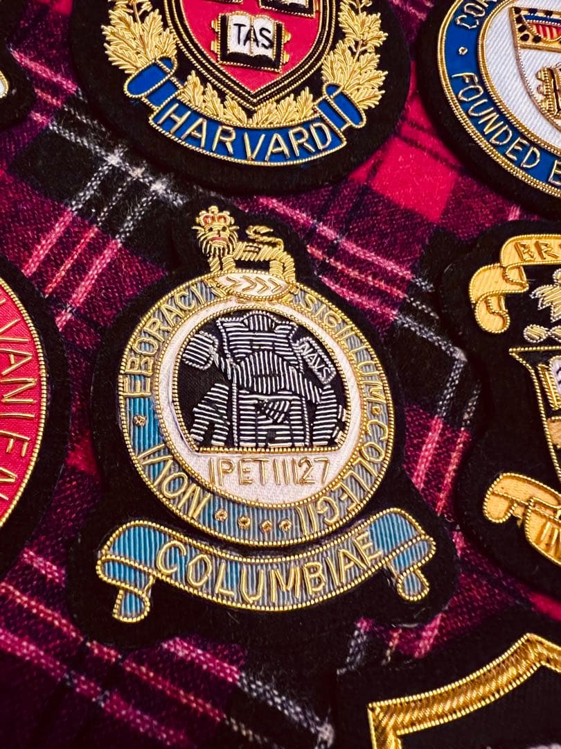 値引アイビーリーグ校章アメリカ東部8大学コロンビア、ブレザーエンブレム大変貴重