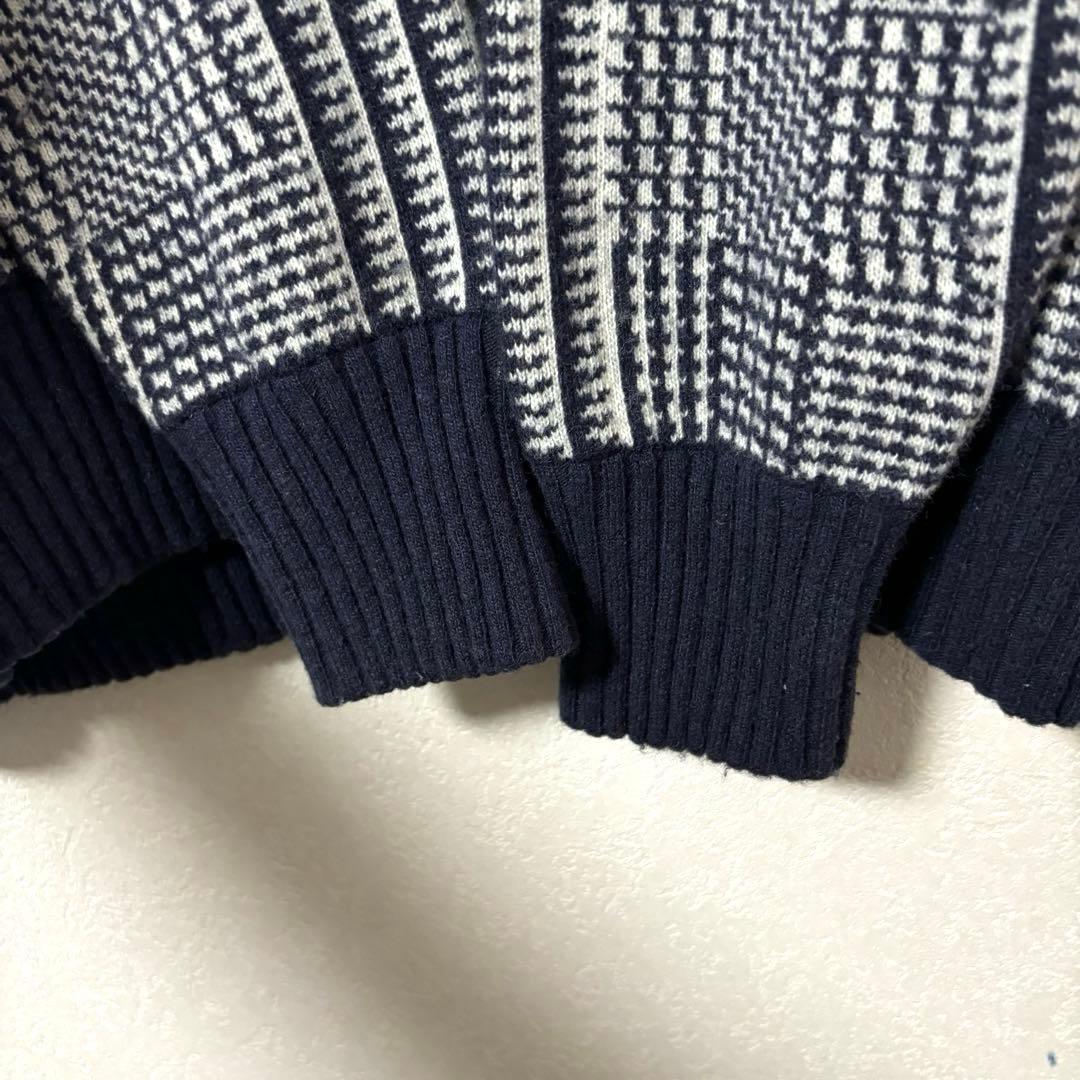 BEAMS GOLF ハーフジップ　ニット　カシミヤ　グレンチェック　XL