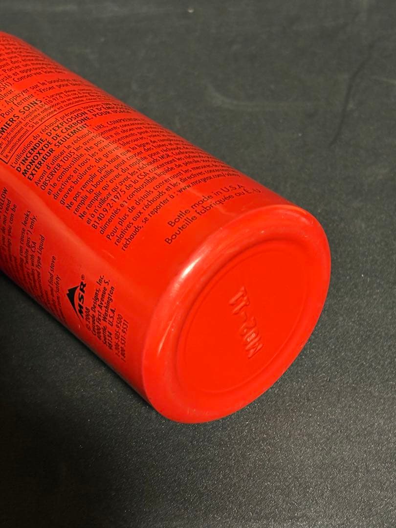 珍しいMSR FUEL BOTTLE 20oz アメリカ製　燃料　ボトル タンク