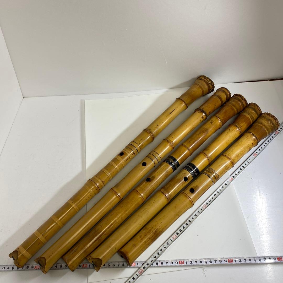 昌香在銘　銀三線竹製尺八　10本入　ハードケース付　トカチ東な8-0111☆2F