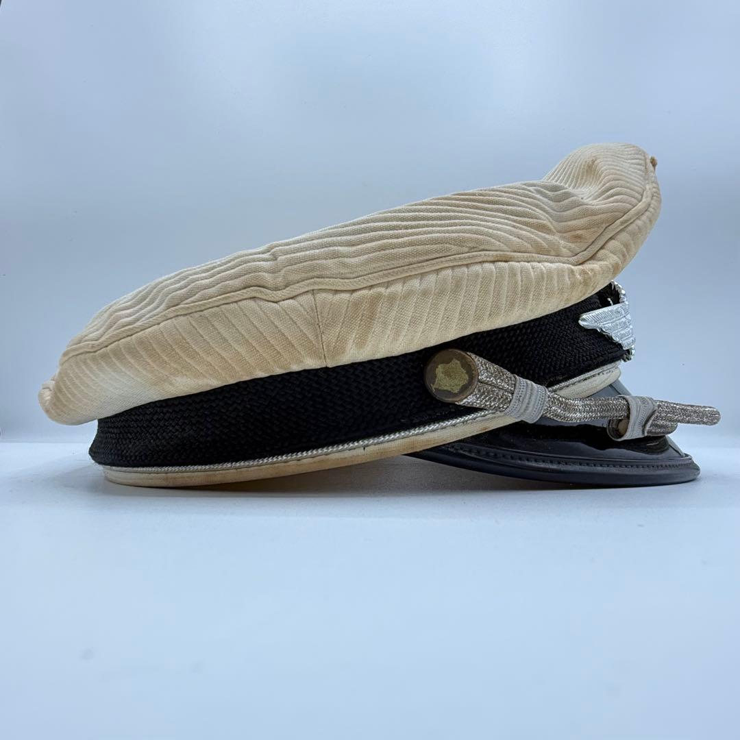 ⭐️希少⭐️ ドイツ空軍 士官用制帽 鷲章 58 白地 ヴィンテージ 軍物