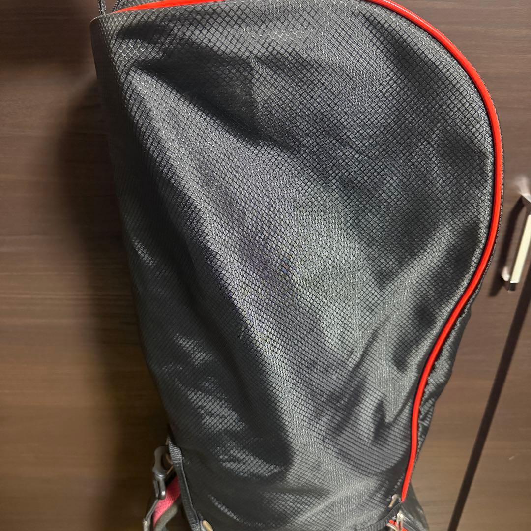 le coq sportif キャディバッグ ゴルフバッグ ブラック/レッド