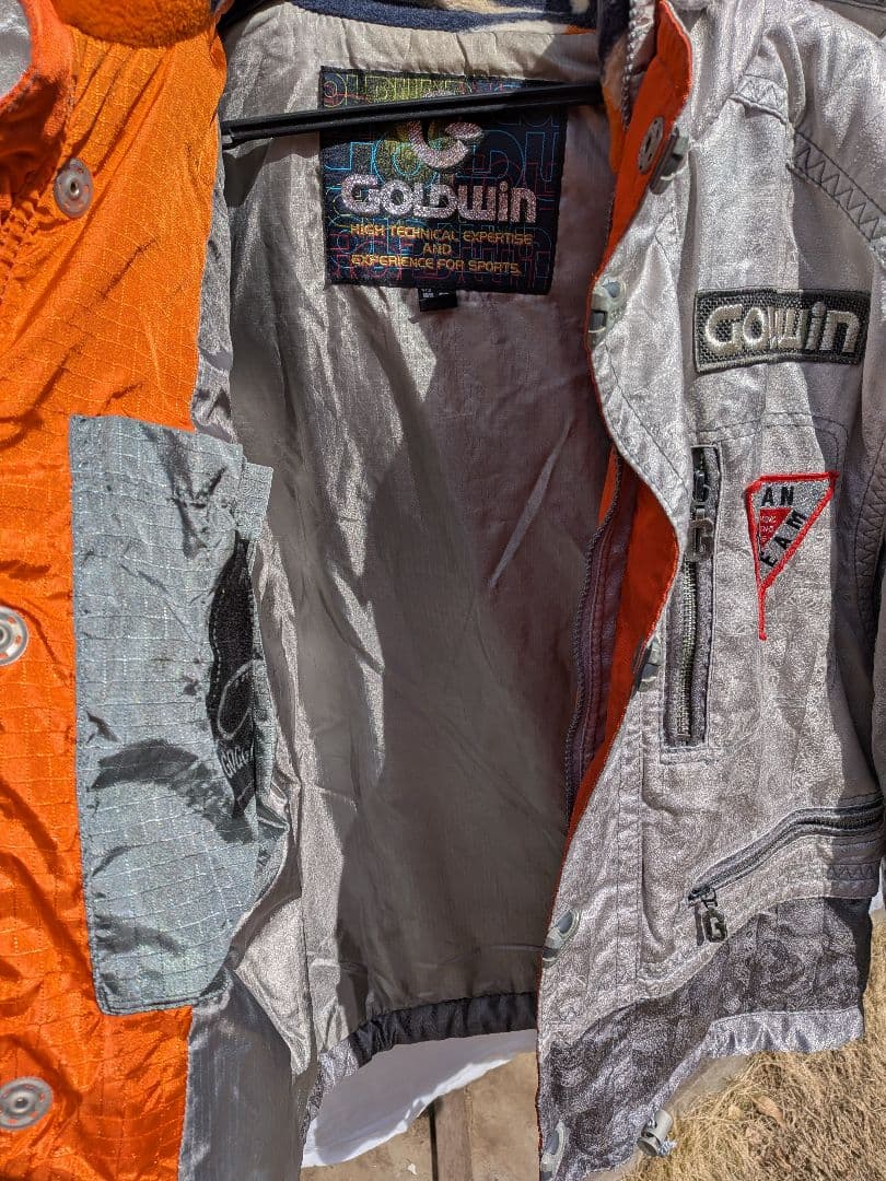 【希少】【レトロ】GOLDWIN スキーウェア シルバー　上下