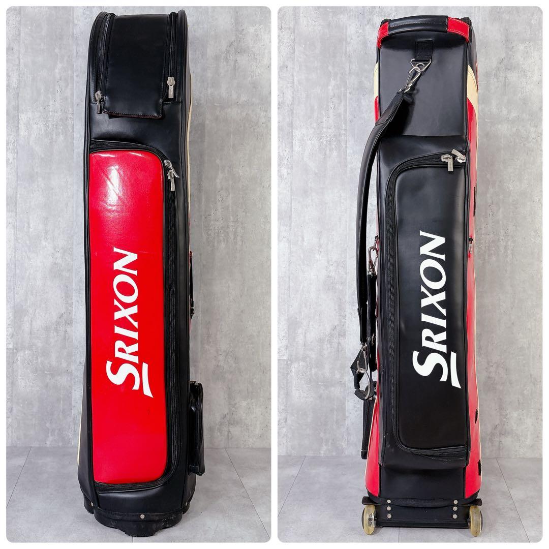 V857 激レア！スリクソン キャディバッグ ゴルフバッグ キャリー キャスター