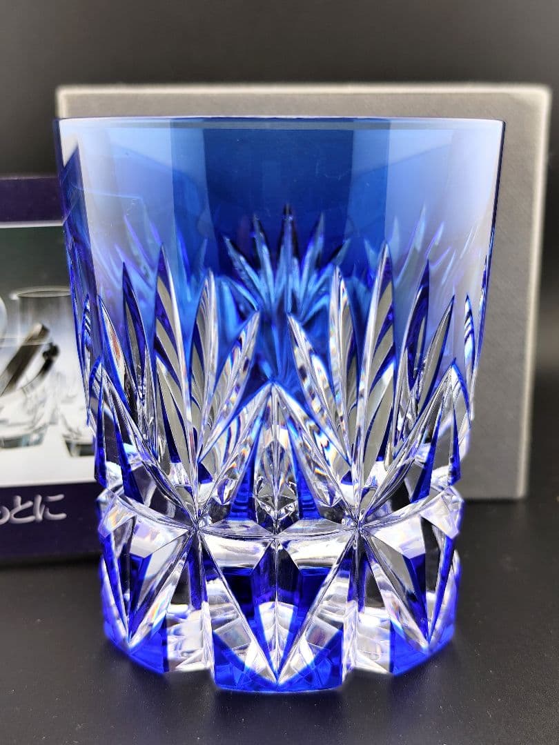 未使用品☆HOYA 最高級ロックグラス（切子、江戸切子、薩摩切子）