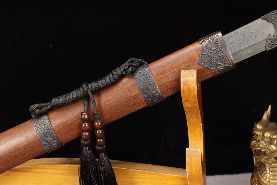 【黒金古刀模様スチール版】 古兵器 武具　刀装具　日本刀　模造刀 居合刀