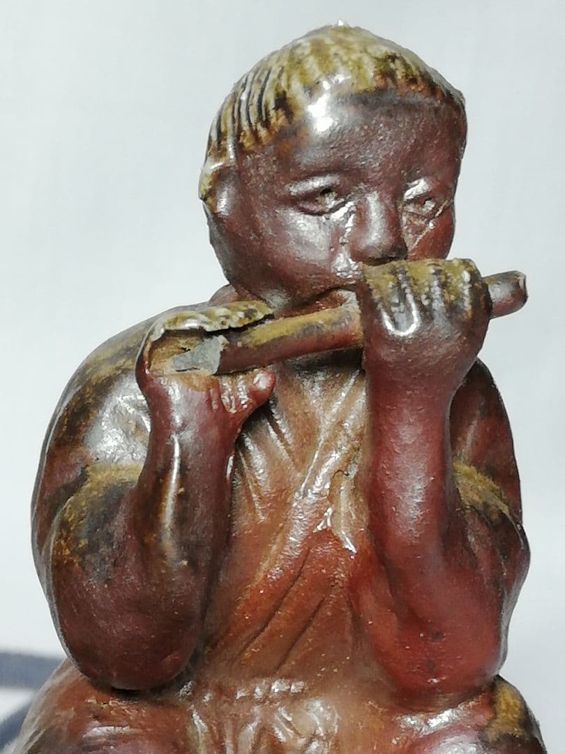 小野田瑞穂 備前焼 干支置物「丑」 共箱栞 縁起物 牛 丑年 工芸品 細工物