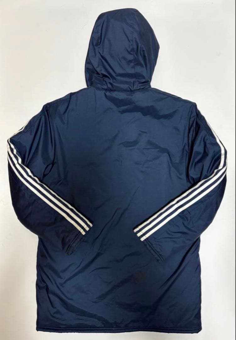 横浜F・マリノス／adidas 中綿 ハーフジャケット ベンチコート (O）