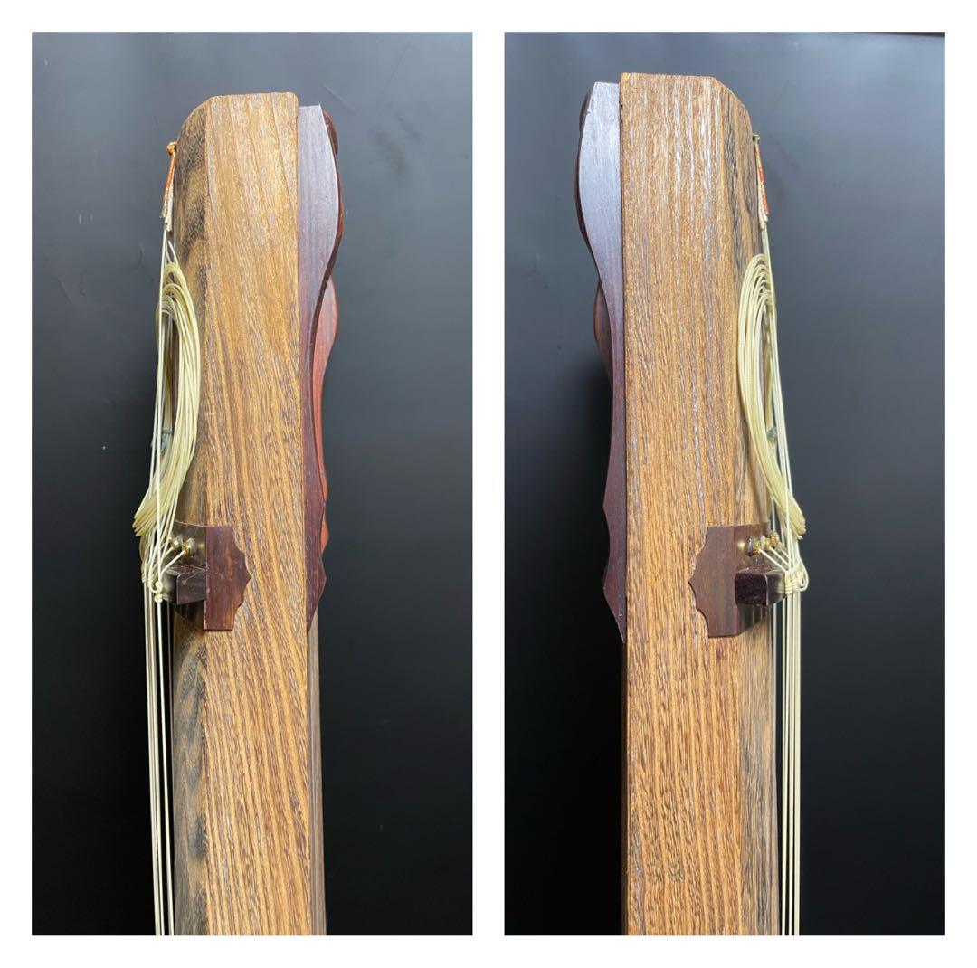 くり甲　琴　13弦　すだれ彫