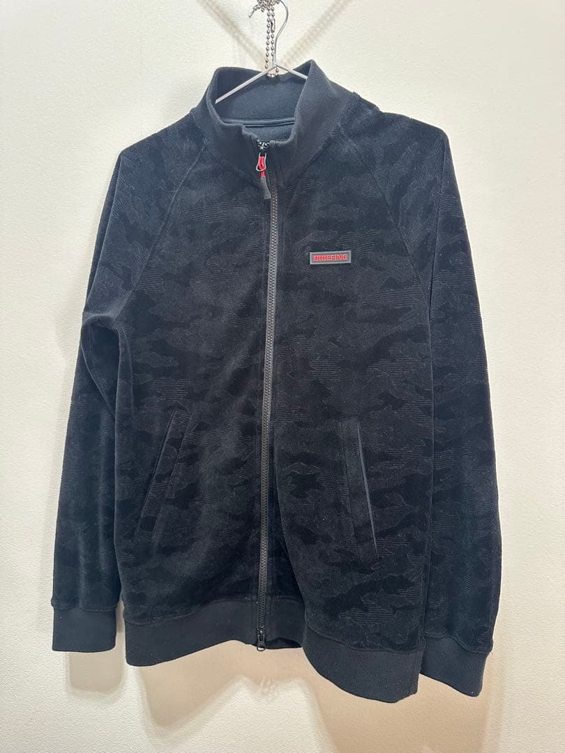 迷彩柄 ブラック ジップアップ ジャケット / S