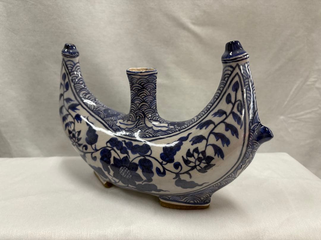 青花　水指　水器　古美術　水注　花瓶　文房具