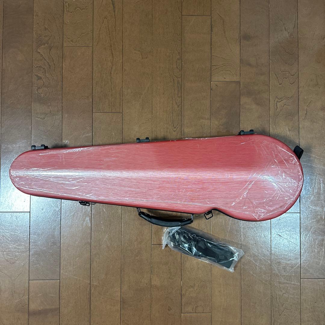 バイオリンケース 赤 ストラップ付き　3/4